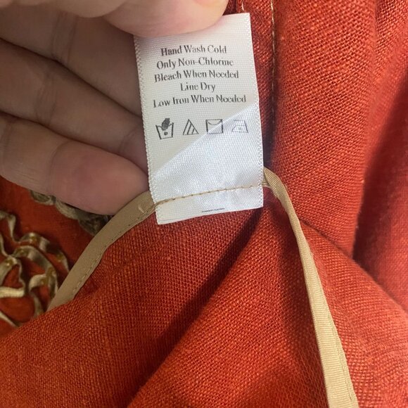 Coldwater Creek Linen Blend Cardigan Blazer Womens Size 20 Plus Size Orange Flor - Picture 5 of 14